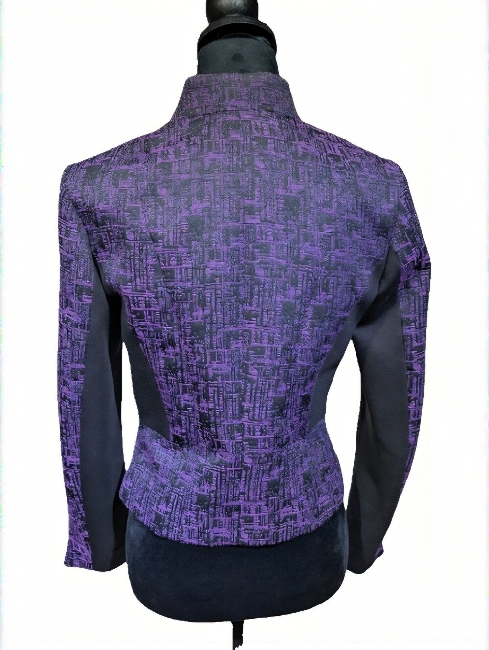 Mary Kay Purple and Black Patterned Blazer by Twinhill - Picture 7 of 14